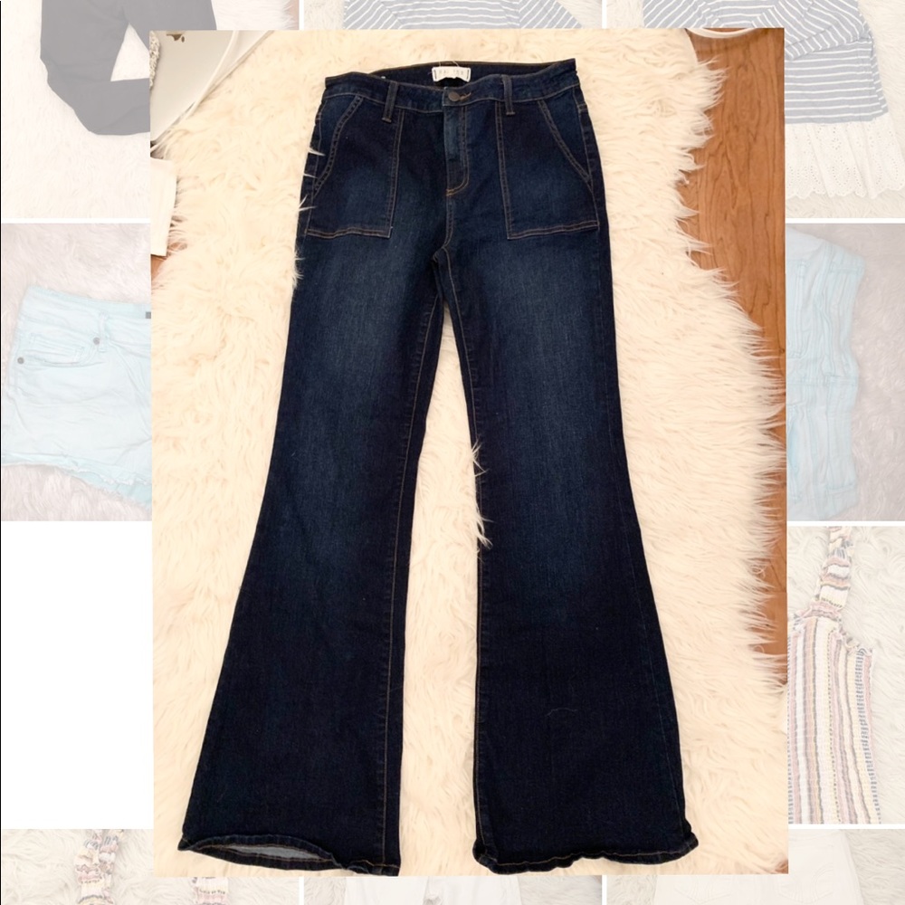 Boot Cut Blue Jeans.